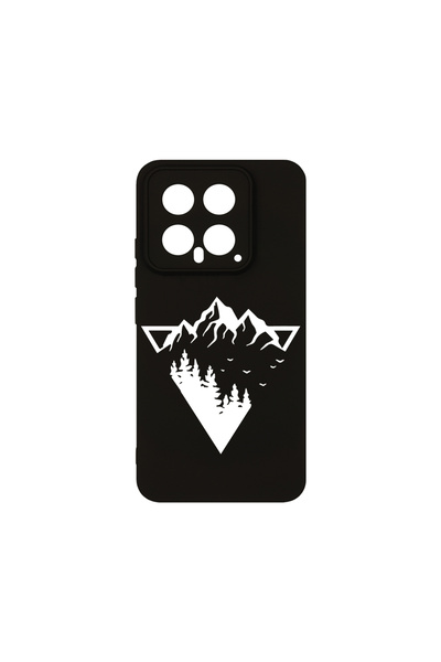 bestcase Husă premium din silicon pentru Xiaomi 14, Camping Forest, PB 1648
