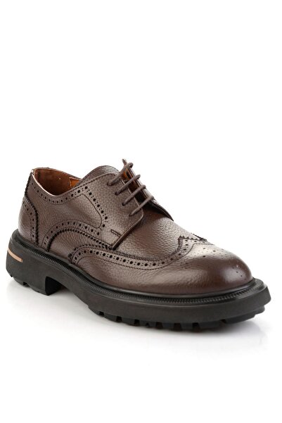 Bambi Brown Genuine Leather Men's Oxford Shoes E01597000340
