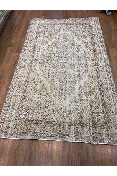 el dokuma vintage traşlanmış halı 173x284