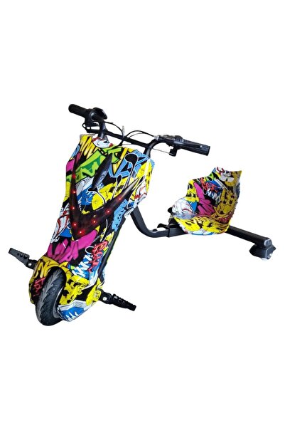 ZanaCasei Tricicletă electrică drift copii, 150W, 36V, 20 km/h, Bluetooth, Gr...