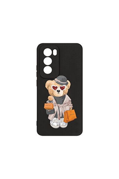 bestcase Husă premium din silicon pentru Oppo Reno12 Pro, Teddy Bear Shopping...