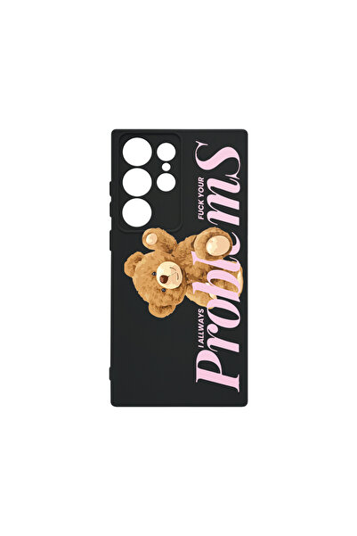 bestcase Husă premium din silicon pentru Samsung Galaxy S23 Ultra, Teddy Bear...