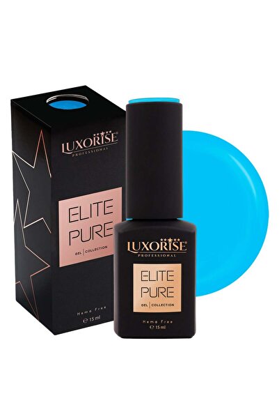 LUXORISE Oja semipermanentă Hema Free ELITE PURE - Albastru cyan, 15ml