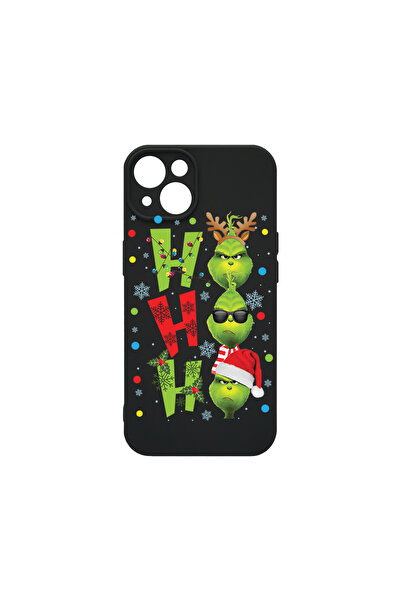 bestcase Carcasă premium din silicon pentru Apple iPhone 14, Grinch - Ho Ho H...