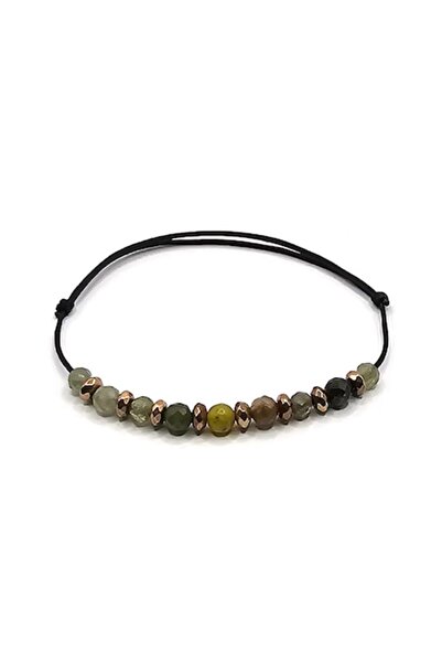 Lexy's Boutique Bratara ajustabila, zodia Taur, Lexy's Boutique, pietre semipretioase Peridot, Smarald, Hematit, Jad