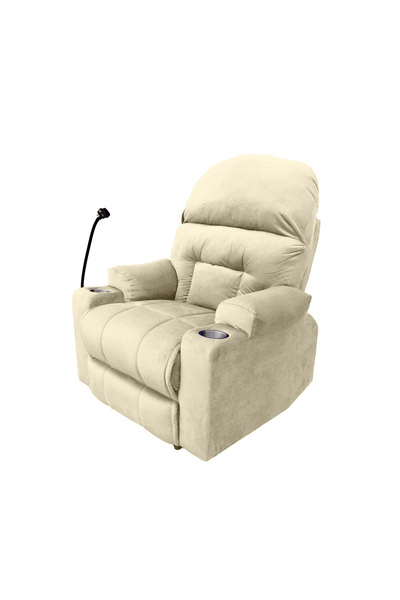 Lazy Vibes Velvet Classic Cinematic Recliner Chair with Phone & Cups Holder | NZ80 PLUS