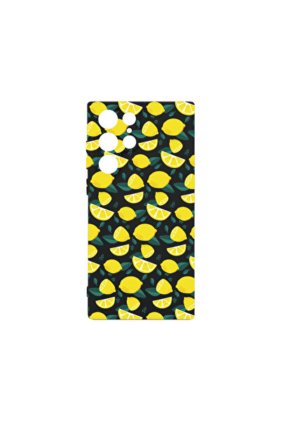 bestcase Премиум силиконов калъф за Samsung Galaxy S22 Ultra, лимонов модел, ...