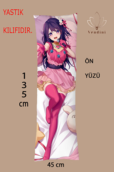 Vendini Çift Yönü Baskılı - Ai Hoshino _ Oshi No Ko Sarılma Yastığı Kılfı , H...