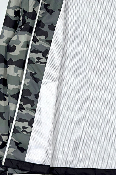 BESSA Camouflage Raincoat Palestine Map Printed Waterproof Seasonal Fabric Hooded Zipper Pocket