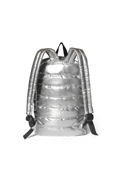 Biggdesign Moods up Calm Quilted Waterproof Fabric School and Laptop Backpack Silver Color