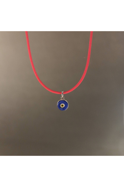 TREND Gümüş Nazar Boncuğu Kırmızı İpli Kolye, Ayarlanabilir Nazarlık Şans Kolyesi