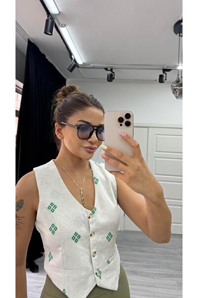 Daves Premium kalite Keten yelek -yeşil