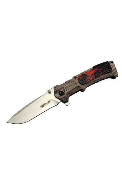 magicool 463 Kahverengi Kamp Çakı 21cm - Yarı Otomatik, Kemerlikli, Plastik Sap