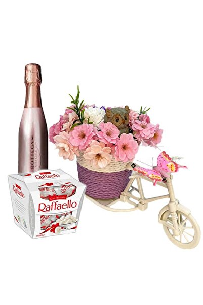 velve Set, aranjament floral in cosulet pe suport de bicicleta, Bottega,Prali...