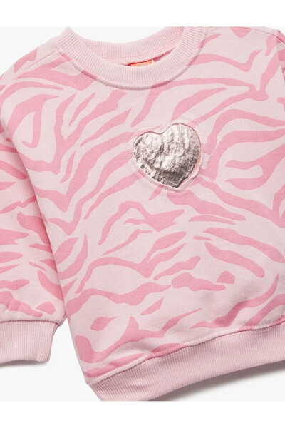 Koton Памучна велосипедна блуза с качулка за момичета в цвят розово Шардоне 6Wmg10078Ak