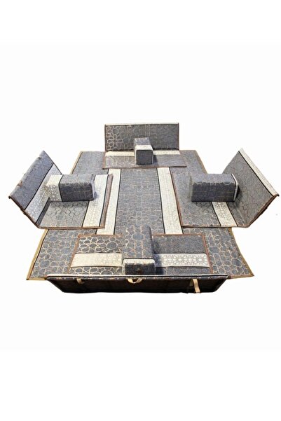 smart home Premium 9-Piece Arabic Floor Seating (4 Seats + 4 Armrests + Base, 300×200 cm)