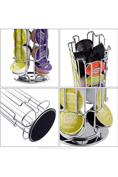 Primo Plus Coffee Metal Storage Rack Silver