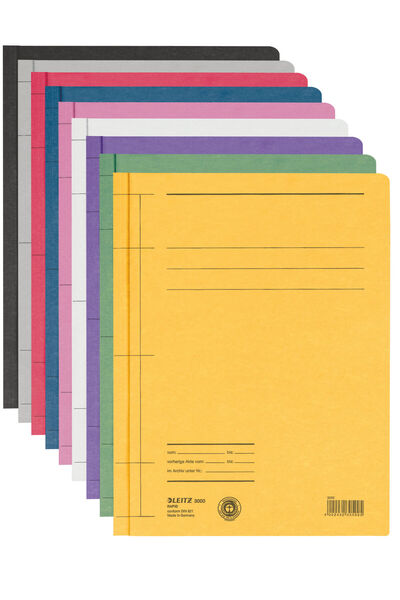 Leitz A4 cardboard file with rail 250 sheets yellow
