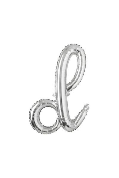 PartiCompany بالون فويل بحروف صغيرة مكتوبة بخط اليد - 18 بوصة (متوفر باللون الفضي والذهبي) 🎈 🔤 ✨