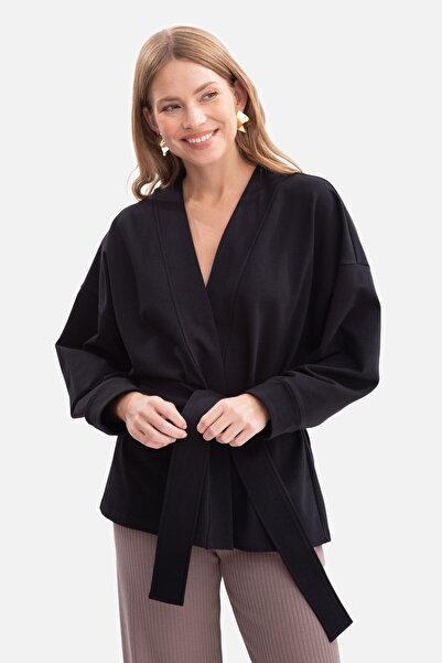 BEWEAR Loose blazer-style cardigan with belt at the waist