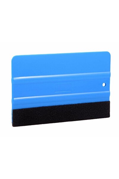 Universal Scraper with squeegee for applying self-adhesive film, Zola®, plastic and rubber, 100x75 mm, blue