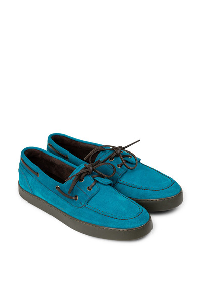 Deery Men's Genuine Suede Turquoise Casual Marine Shoes