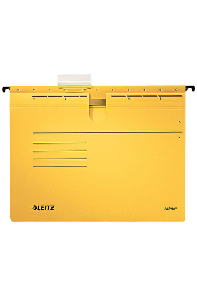Leitz Alpha hanging file with yellow rail