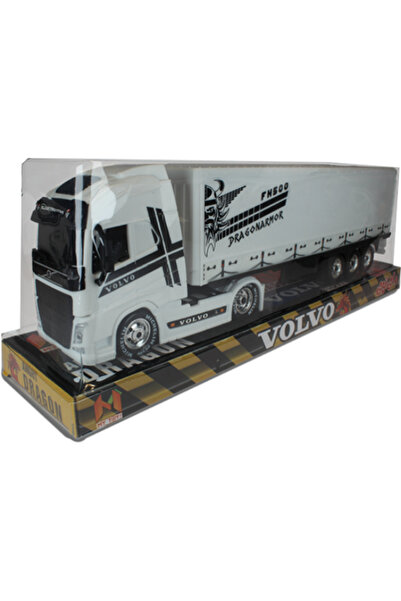 MYTOY Scania, Volvo Model Oyuncak Tır – 46 cm Uzunluk, Hareketli Dorse, 12 Tekerlekli Konteyner Tır