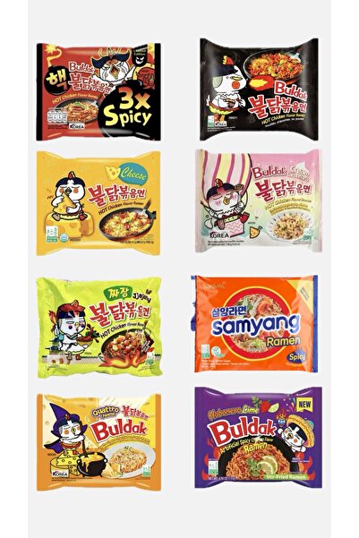 buldak Hot Chicken Ramen 8'li Kombo Karışık Paket