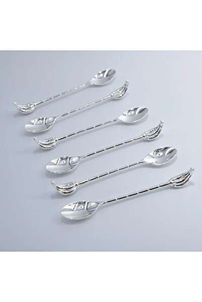 ORIAN مجموعة ملاعق الموز الفضية