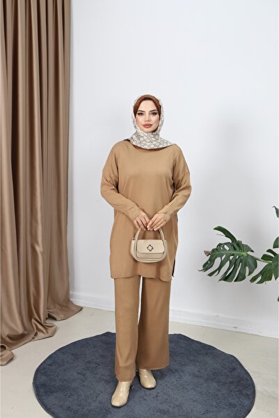 NİSUM MODA Ribbed Mercerized Trouser Suit