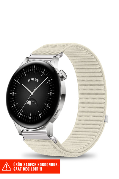 Nezih Case Huawei Watch GT / GT2 / GT3 Elegant 42mm Uyumlu Hasır Örgü Spor Cı...