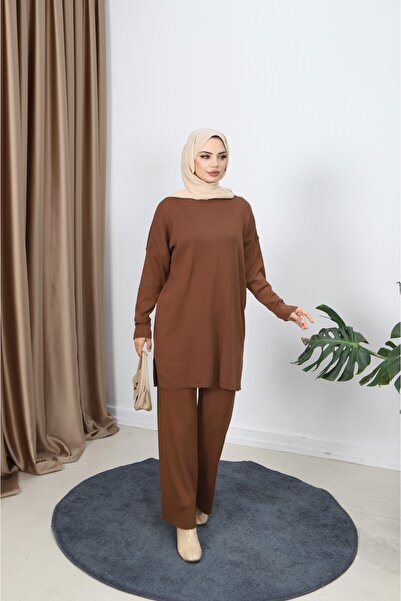 NİSUM MODA Ribbed Mercerized Trouser Suit