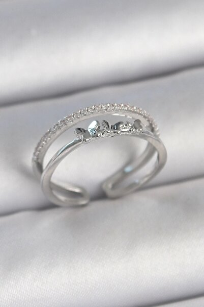 Skygo النحاس الفضة اللون 2'Li الزركون حجر مفصلة فراشة الشكل قابل للتعديل نموذ...