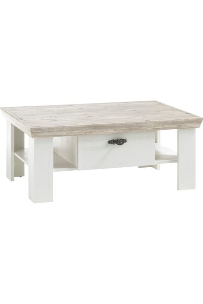 LUNA HOME Coffee table »Florenz« white with one drawer, 109x69 cm