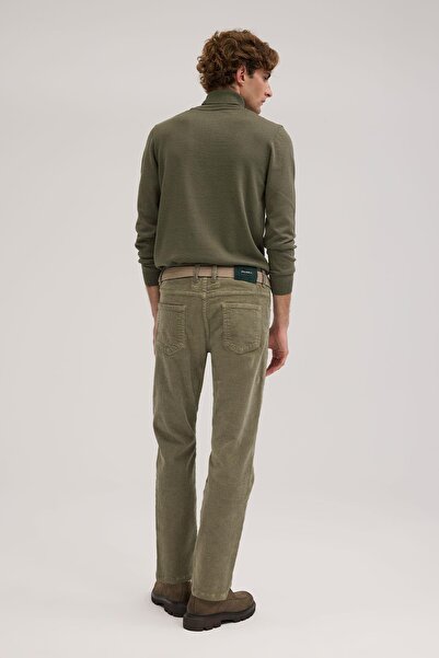 Jakamen Yeşil Comfort Fit Kadife Spor Pantolon