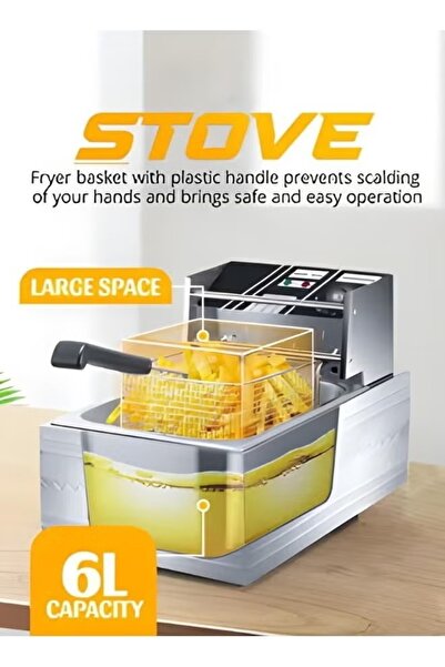 Primo Plus Stainless Steel 6L Deep Oil Fryer