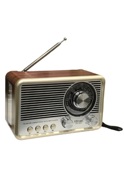 Primo Plus راديو KTF - 2019 مع بطارية قابلة لإعادة الشحن وإضاءة، يدعم USB/TF AM/FM/SW.