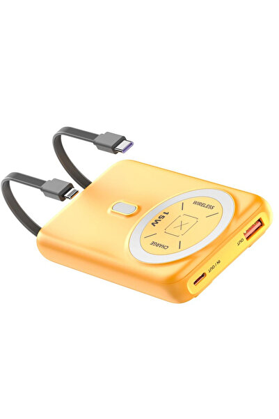 GHK TECH 10.000 mAh 20W PD Dahili Kablolu Magsafe Powerbank