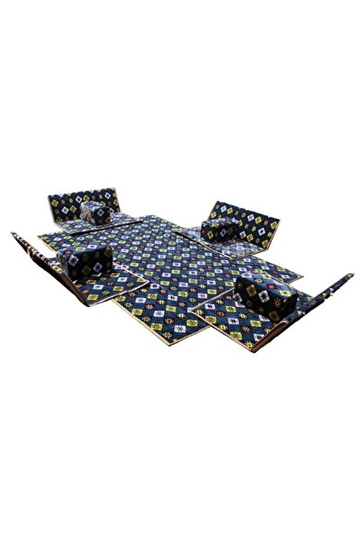 smart home Premium 9-Piece Arabic Floor Seating (4 Seats + 4 Armrests + Base, 300×200 cm)