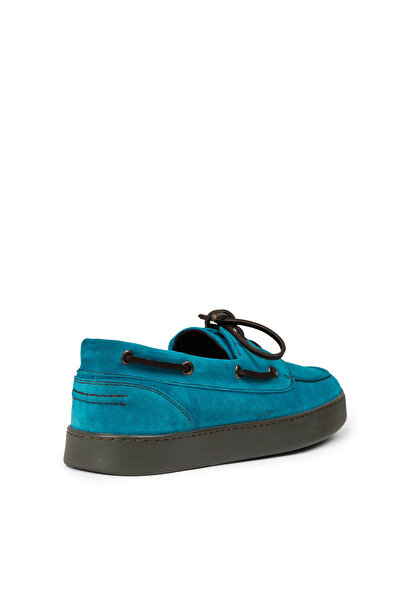 Deery Men's Genuine Suede Turquoise Casual Marine Shoes