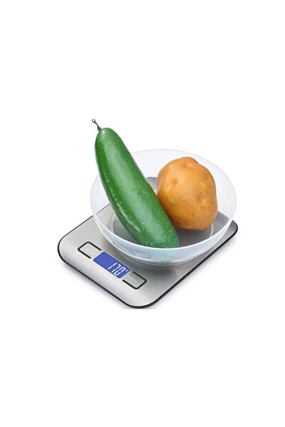 HALEY Ψηφιακή ζυγαριά κουζίνας ακριβείας - 5 κιλά, ακρίβεια 0,1 g, οθόνη LCD, ανοξείδωτο ατσάλι, HY, 5016