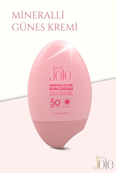 Mineral Filtreli Güneş Kremi SPF50+ Hyaluronik Asit & Niasinamid Yüksek Koruma Nem, Hassas Ciltler