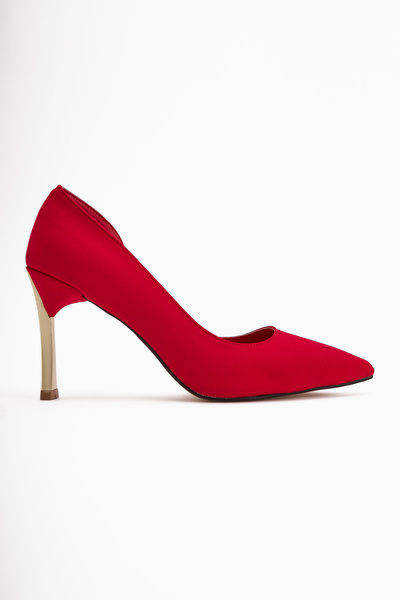 İncimoda Women's High Heel Shoes Stiletto Comfortable for Daily and Special Occasions Satin Vegan Leather