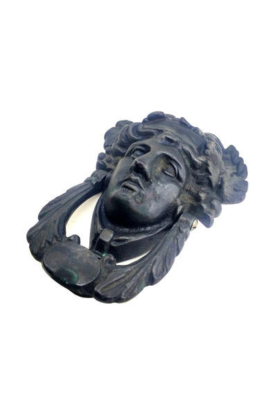 Twin Store Antique Style Decorative Brass Caesar Door Knob, Taktak - Oxide