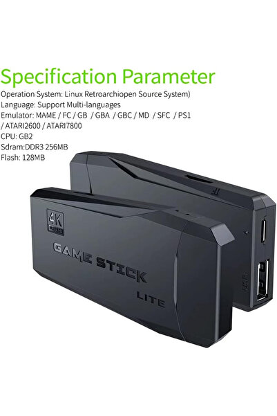 Primo Plus Y3 Lite HD TV Game Console With 64Gcard 10000 Games 2 Controllers