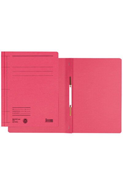 Leitz A4 cardboard file with rail, 250 sheets, red