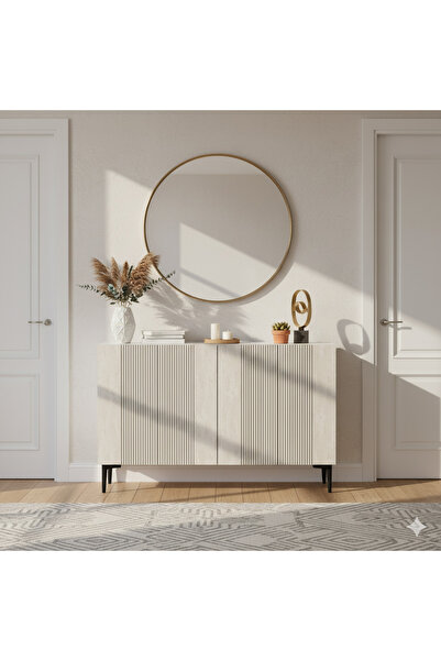 CENEYRA KA1203BT CORSA120 KONSOL, TV SEHPASI BEYAZ-TRAVERTEN KAPAK 120cm