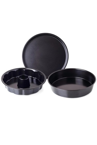 ORIAN 3-piece metal cake pan and pizza tray