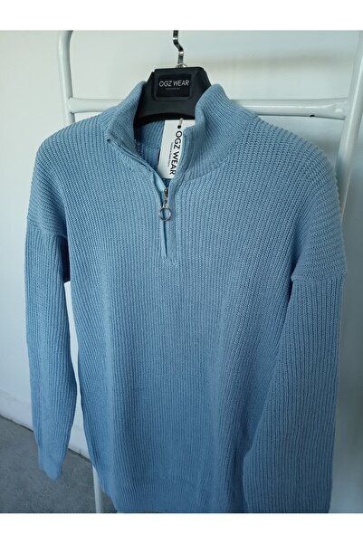 Scornic Ogzwear Selanik Örme Premium Yarım Femuar Detaylı Erkek Triko Kazak